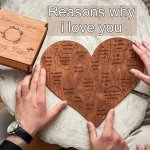 1SET Wooden Craft 20 Reasons I Love You Wooden Heart Puzzle- Valentine's Day Gift For Him Her Couple - Wedding Anniversary Gift For Wife