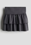 Keith Haring X : Tiered Jersey Skirt - Dark Grey