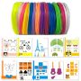 10 Colors 50M 3D Printer Pen Filament 10 Sheet Drawing Molds Paper Toys Kit