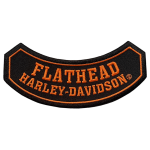 Harley-davidson 5 In. Embroidered Flathead Rocker Emblem Sew-on Patch – Black