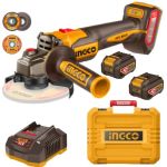 Ingco - Cordless Angle Grinder 115MM 42V 1080W With 2 Batteries & Charger