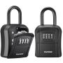 Puroma Key Lock Box Portable Combination Lockbox Wall-mounted Key Storage Box For House Keys Resettable Code Safe Security Lock Box For Home Office