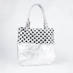 Silver Rebel Tote Shoulder Bag - Silver Leather