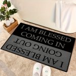 1PC Letter Printed Floor Mat Absorbent & Quick-drying Kitchen Floor Carpet Non-slip & Super Soft Entry Doorway Floor Rug For Bat