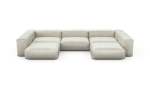 U-shape Sofa - Velvet - Creme - 377CM X 241CM