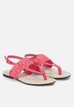 Calvin Klein Flat Sandal Toepost Webbing - Raspberry Sorbet