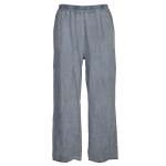Overdyed Straight Leg Linen Pant - Navy L xl
