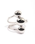 Silver Plated Ball Ring - M l