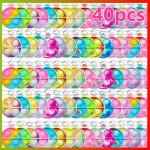 40PCS Party Favors Toys Pop Fidget Toys MINI Push Bubble Pops Sensory Toys Birthday Gifts Classroom Prizes For Goodie Bag Christ