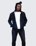 Pure Borso Denim Jacket In Black - Black 3XL