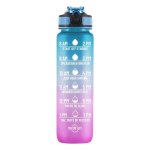 The Classic Motivational Time Marker Water Bottle Blue And Purple