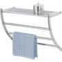 Wenko 1-SHELF 3-RAIL Wall Rack - Exclusive Pescara Range - Chrome