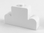Parts Brick - Modified 1 X 4 X 2 Center Stud Top 4088 - White