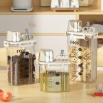 Airtight Food Storage Containers Set With Lids Bpa-free Polyethylene Kitchen Organizer For Grains Nuts Flour Rice Pest-proof Moi