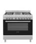 ELBA Essential 90CM 4 Burner Gas Stove With 2 Electric Solid Plates & Electric Oven Stainless Steel + Free Totai 85 Piece Tool Kit