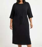 Bon Bon Stretch Waist Tie Dress - 60 Black