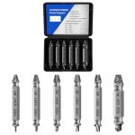 Xsteelpower 6PCS Hss Screw Extractor Set 0- 4 3-12MM Bolt Extractor Kit Easy Removal Of Rusty & Broken Hardware