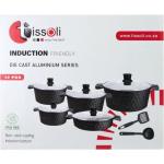 Cast Aluminium Set With Glass Lids 8 Ea