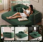 Forest Green 4-IN-1 Modular Flip Sofa Bed
