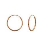 Mirella Rose Gold Plated 925 Sterling Silver Round Hoop Earrings Size 18MM