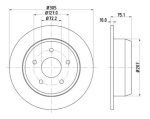 Brake Disc Rear – Solid 305×10 75.5 – BR14142