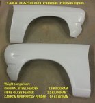 Nissan datsun 1400 Right Load Body Fender Fibreglass Ssf