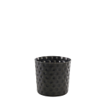 Genware Black Vintage Steel Hammered Serving Cup 8.5X8.5CM