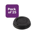 Black Sip Lids 250ML 25PK
