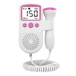 Pregnancy Fetal Doppler Monitor - Portable With Lcd Display - Pink