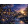 Puzzles For Adults Garden Cottage Stream Jigsaw Puzzle 1000 Pieces