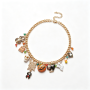 Halloween Charm Choker Necklace Pumpkin Ghost Spider Skull Enamel Pendant