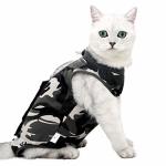 Lianzimau Cat Surgery Recovery Suit For Surgical Abdominal Wounds Home Indoor Pet Clothing E-collar Alternative For Cats After S
