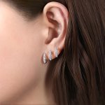 Creative Curved Stud Earrings Shiny Claw Design Earrings For Girls