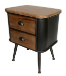 Four Corners Wood And Metal Atwood Pedestal