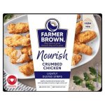Farmer Brown Nourish Lightly Dusted Crumbed Chicken Strips 400G