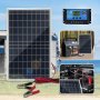 Portable Solar Panel Kit With Charge Controller - 1 Piece Solar Charging Panel For Rv Camping Hiking Car Boat Phones Outdoor Lighting Surveillance Pet