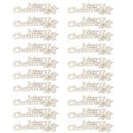 Bestoyard 20PCS Merry Christmas Wooden Cutout Unfinished Wood Letter Piece Slice Embellishment For Diy Scrapbooking Xmas Sewing
