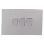 Redisson Wall Switch 3 Lever 1 Way Square White