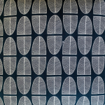 Banana Leaf Parchment On Black Napkin Set Of 2