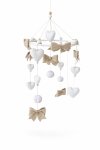 Cot Mobile Beige Hearts And Bows