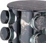 12 Spice Jars With Lids Round Rotating Countertop Spice Rack