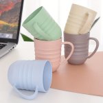 Pp Material Water Cup With Handle Mouthwash Cup Simple Mug For Camping