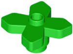 Parts Plant Flower 2 X 2 Leaves - Angular 4727 - Bright Green