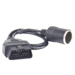 Car Obd To Cigarette Lighter Female Seat Driving Recorder Power Cord 60CM
