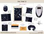 Cot Duvet Bedding Space Theme Set