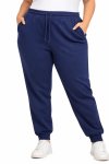 Ladies Basic Trackpants Cuff Blue - 6XL Blue