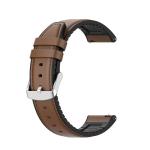 22MM Silicone Leather Watch Band For Huawei Watch GT 2 46MM Brown