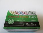 Treeline 33mm PVC Assorted Coloured Gem Clips 100's