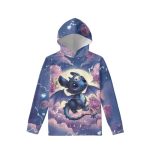 Wellflyhom Dragon Moon Girls Hoodies Size 11-13 Skull Rose Graphic Sweatershirt With Front Kangaroo Pockets Kids Sweater Shirt L
