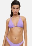 Padded Triangle Bikini Top - Purple